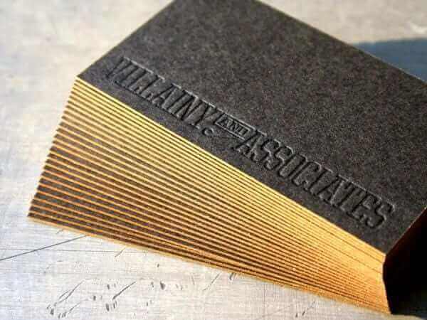 Thick business card close-up