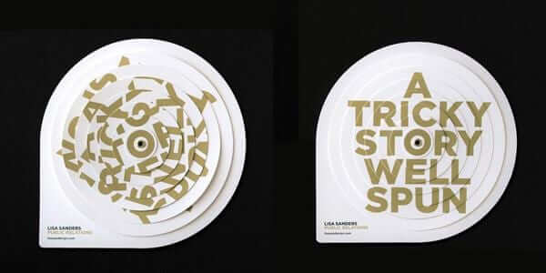 Gold-lettered plates as business cards