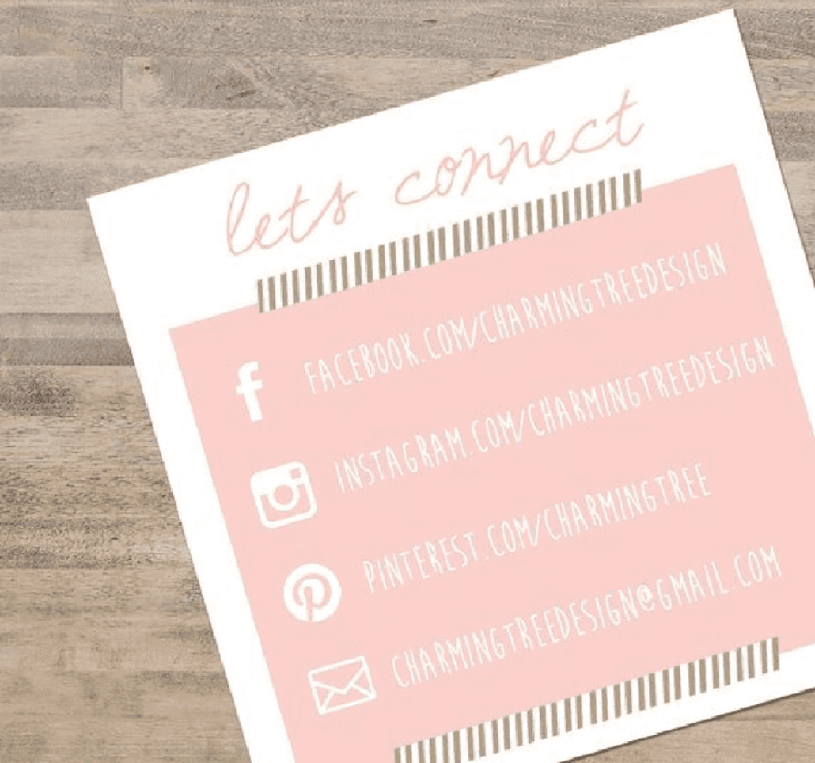 Social Media Square Business Card Social Media Square Business Card