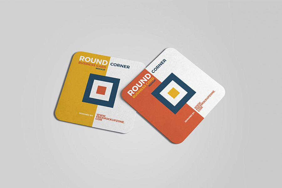 Square Rounded Corner Business Card Square Rounded Corner Business Card