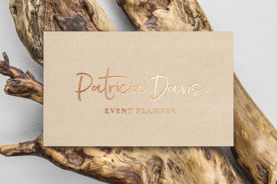 Gold Foil Textured Business Card Gold Foil Textured Business Card