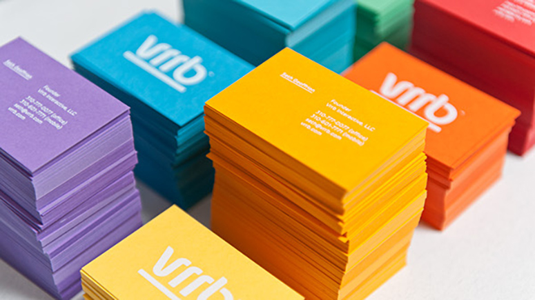 Colorful minimal business cards Colorful minimal business cards