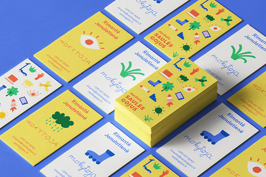 Playful Vertical Business Card Design