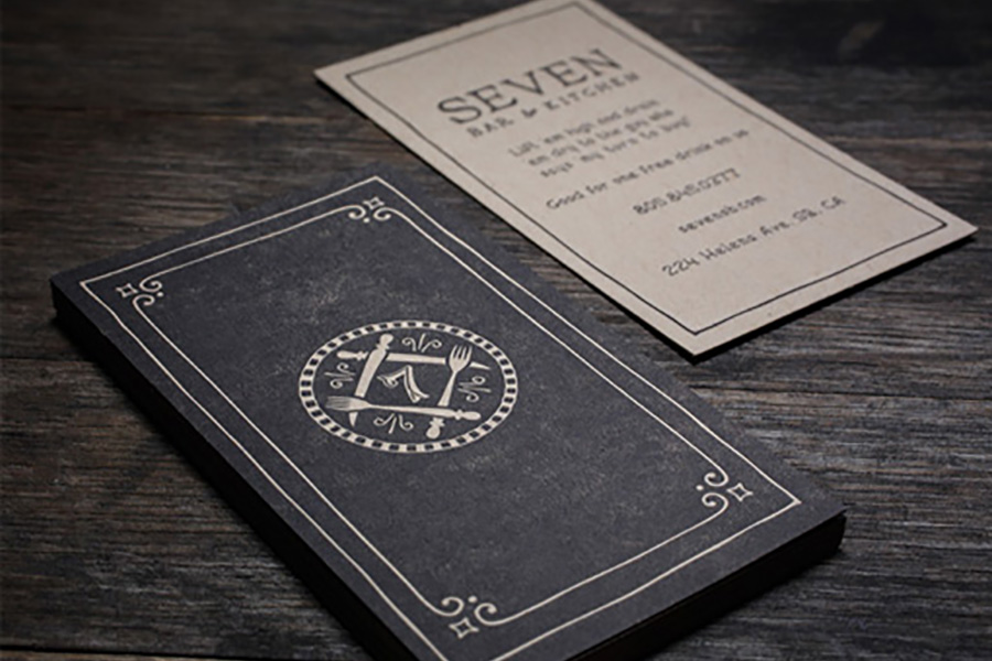 Vintage Vertical Business Card Design