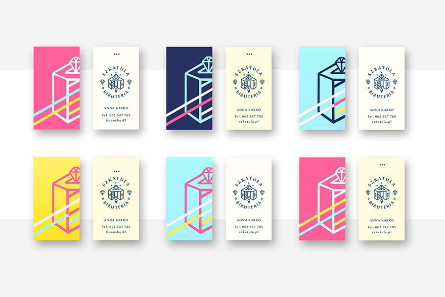 Vibrant Vertical Business Card Design