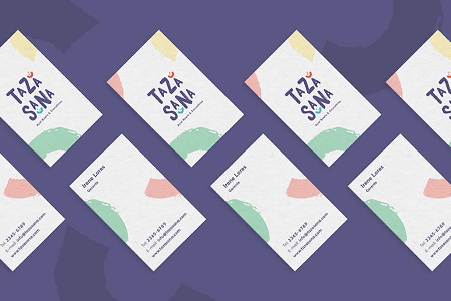 Energetic Vertical Business Card Design