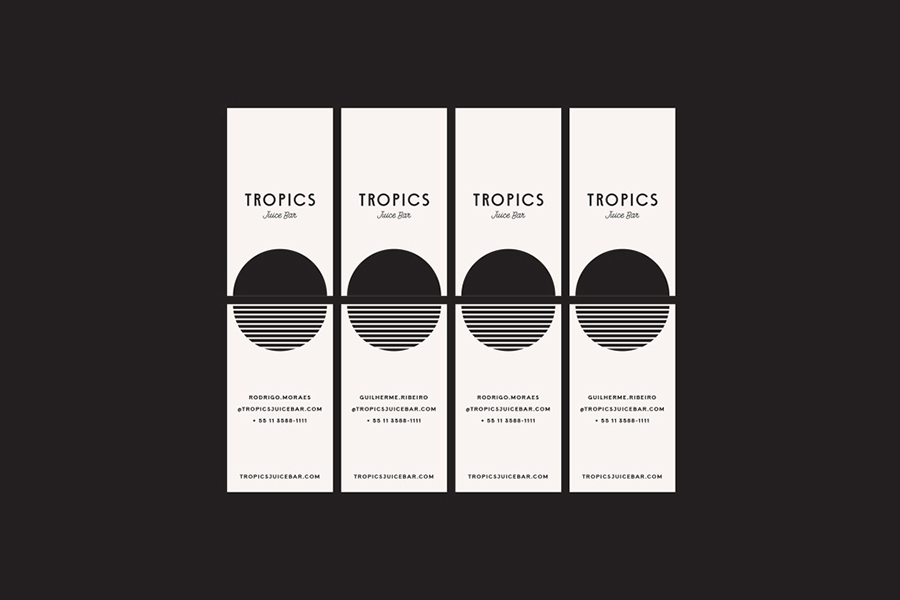 Monochromatic Vertical Business Card Design