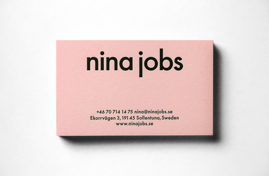 clean and simple rose business cards