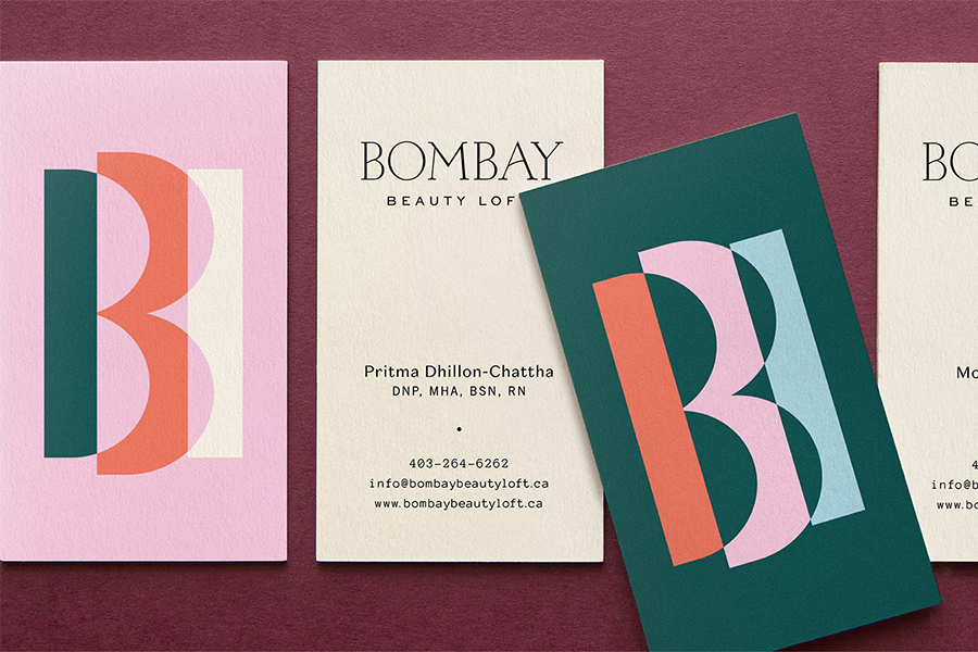 Art Deco Vertical Business Card Design