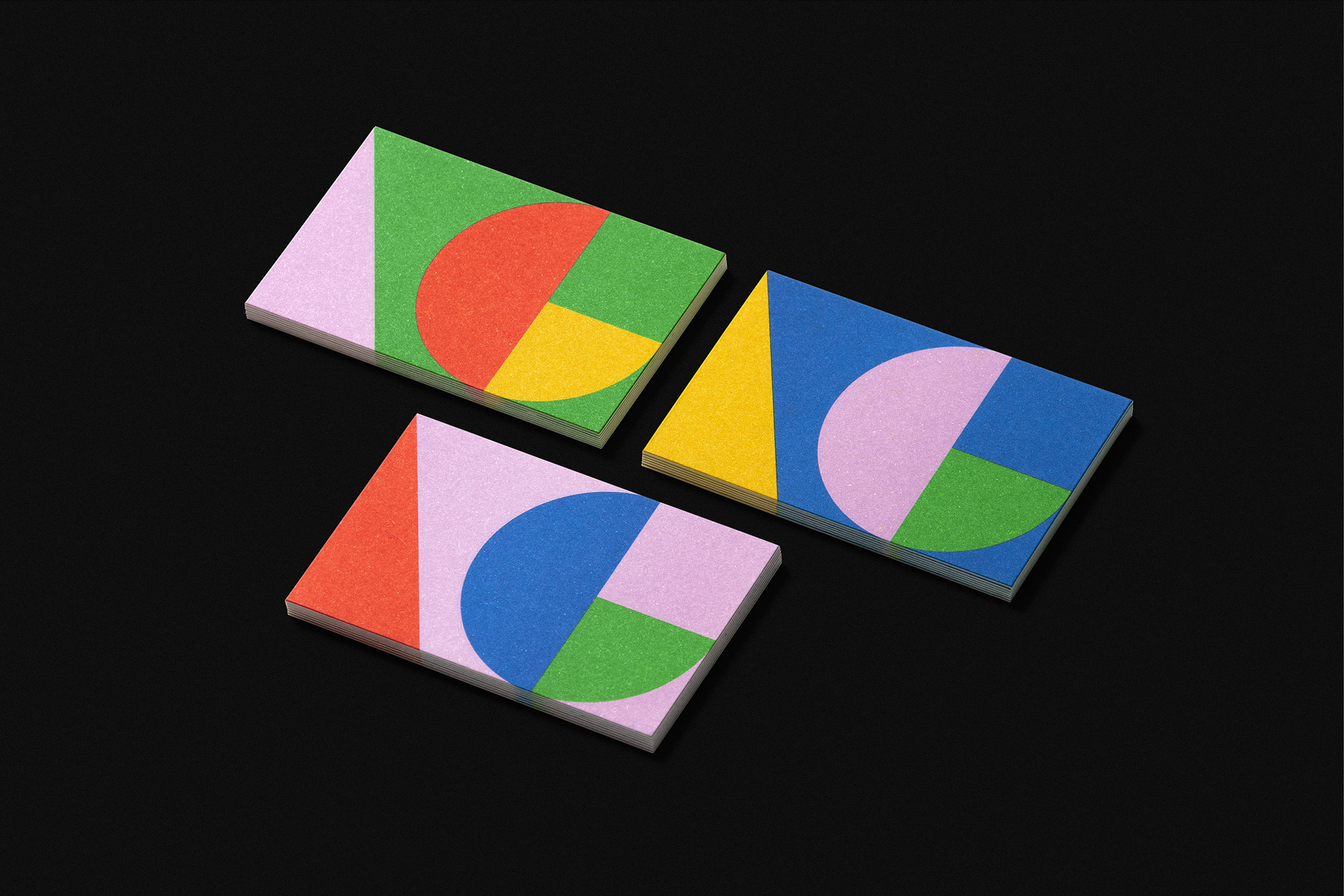 geometric shapes business card