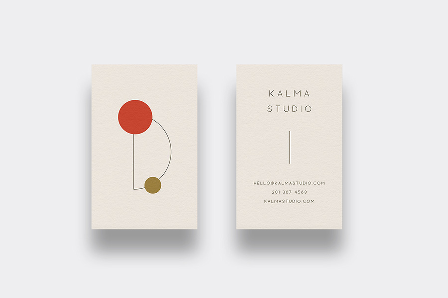 Minimal Vertical Business Card Design