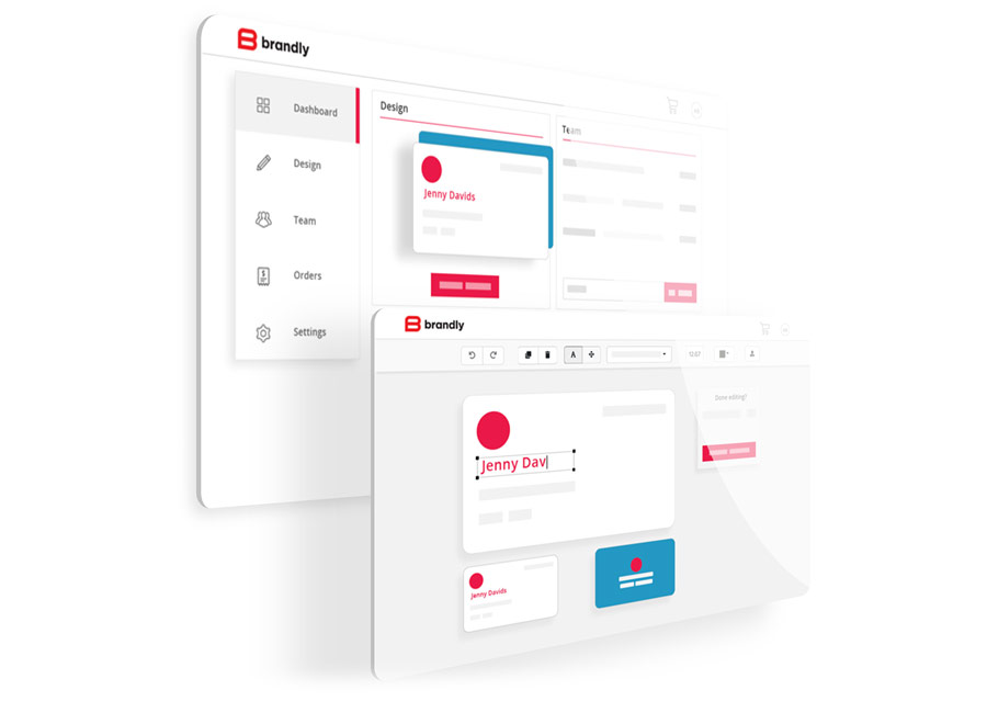 Brandly's business card ordering portal