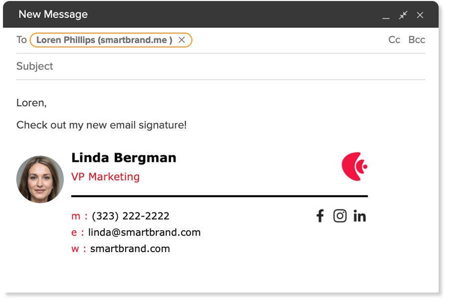 Outlook signature linda