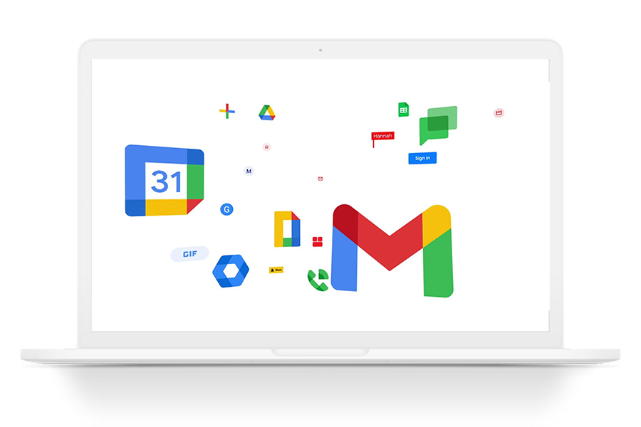 G Suite apps on computer screen
