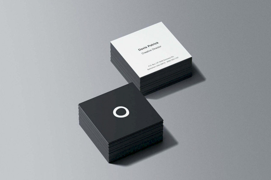 Minimal Square Business Card