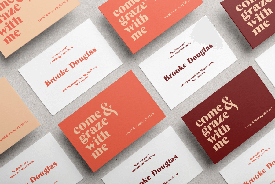 Business card bold color