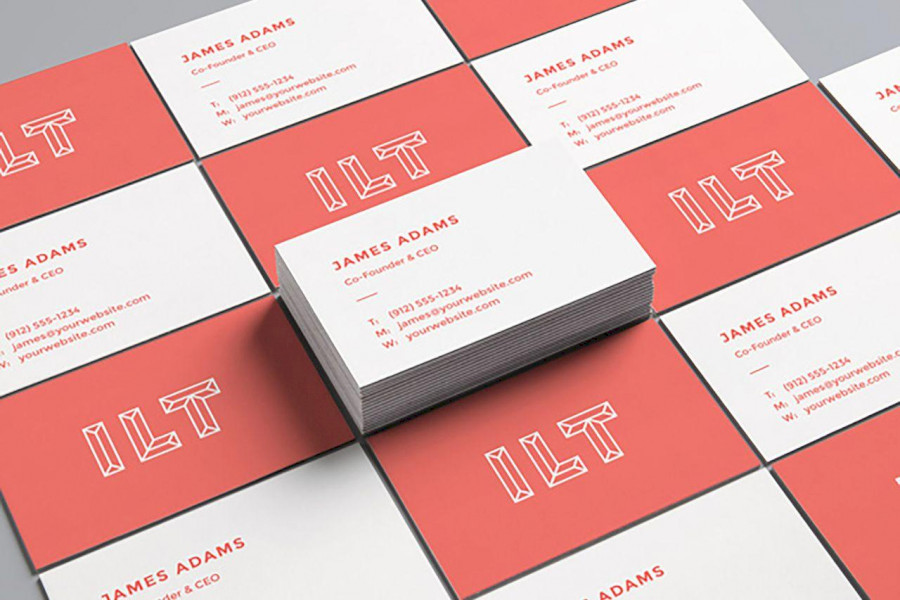 Perspective Grid of Business Cards