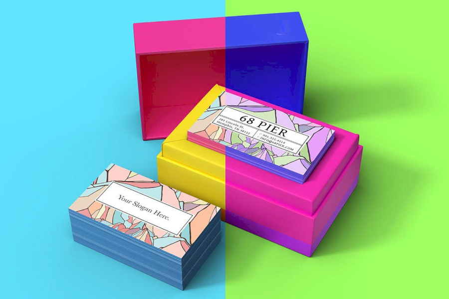 Colorful Packaging Business Cards