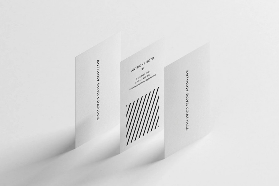 Modern Vertical Business Card Mockup