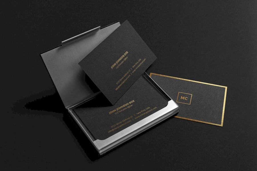 Premium Black Business Card