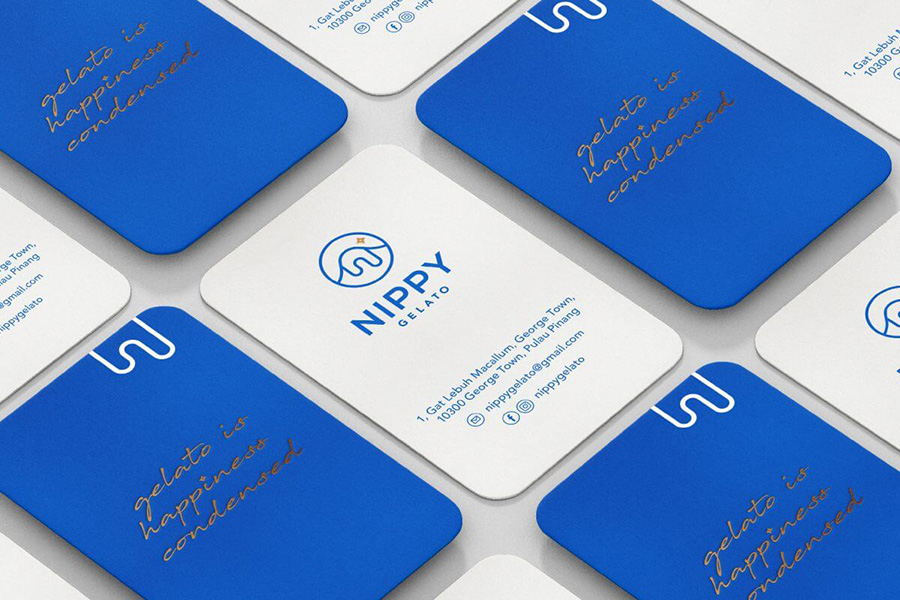 Rounded Vertical Business Card Design