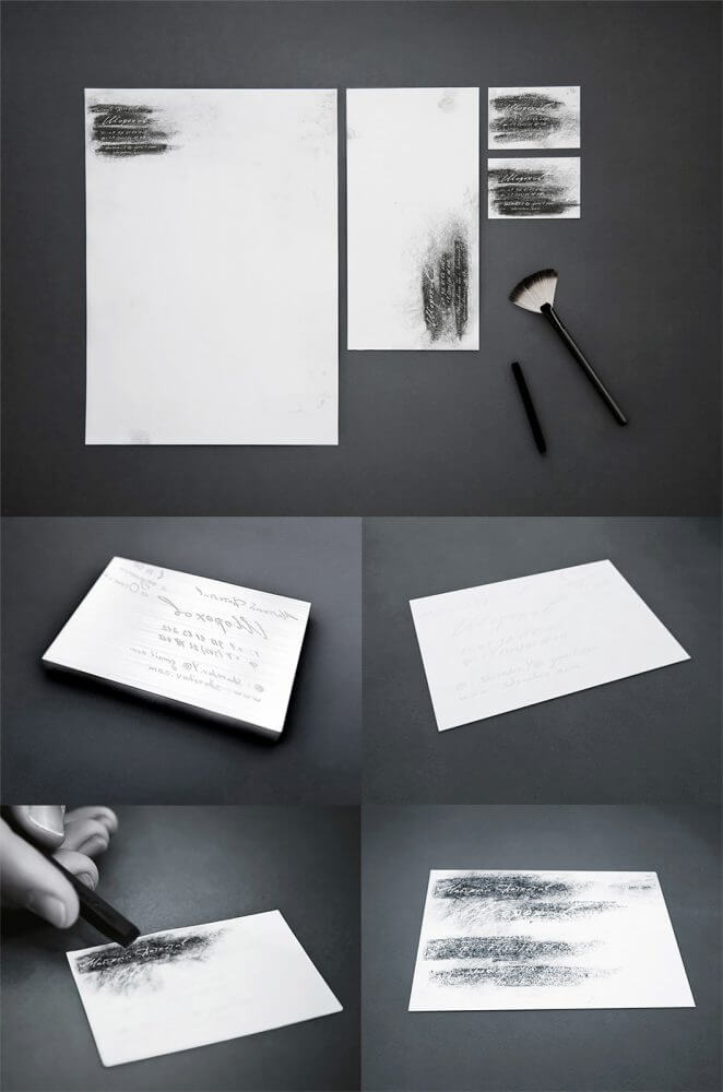 a series of photos showing how to make a letterhead.