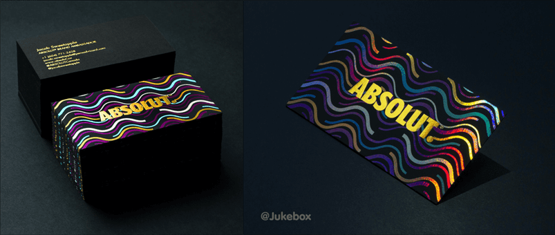 a black box with a colorful design on it.