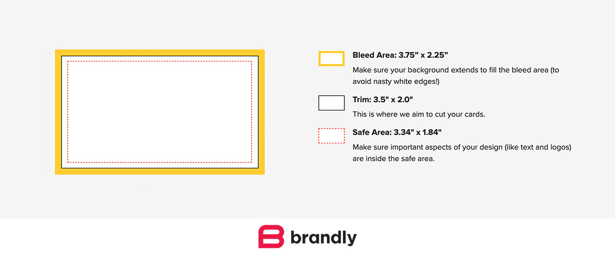 Standard Business Card Sizes Free Templates Brandly Blog