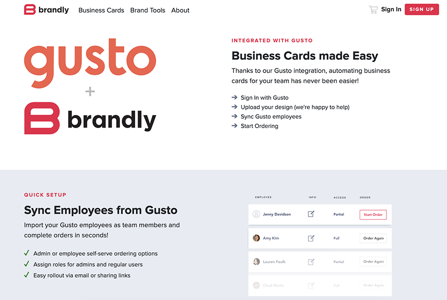 Brandly Gusto Integration