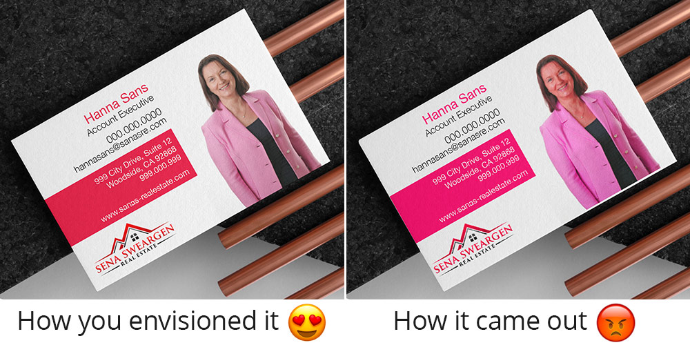 Business Card design Printing Consistency